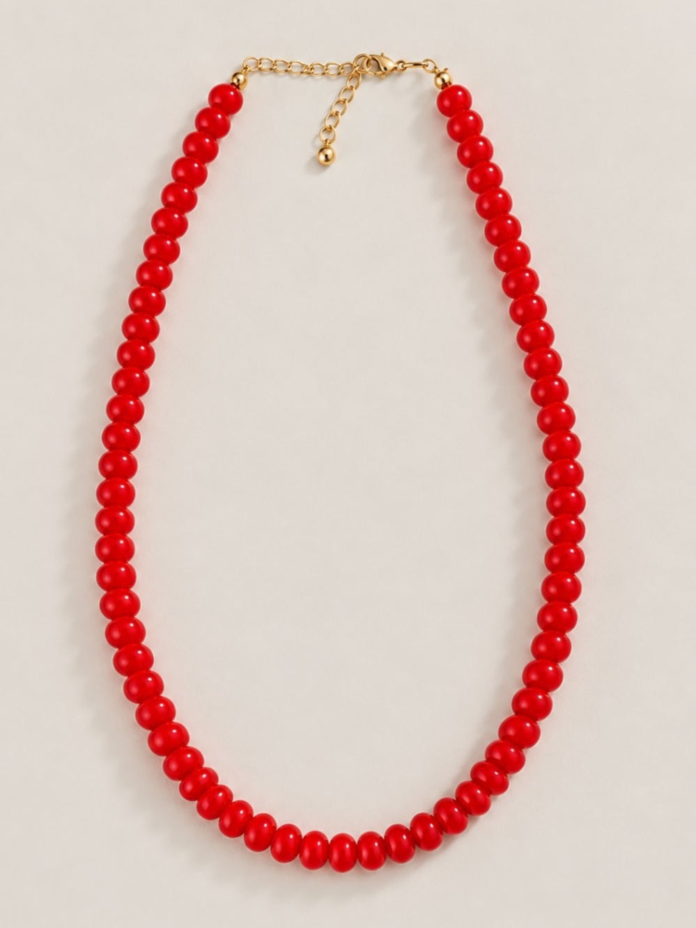 New! Red Beaded Colorful Dopamine Necklace NWOT